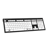 LogicKeyboard Braille Keyboard for PC — 6-Dot Braille Nero Slim Line | Wired USB