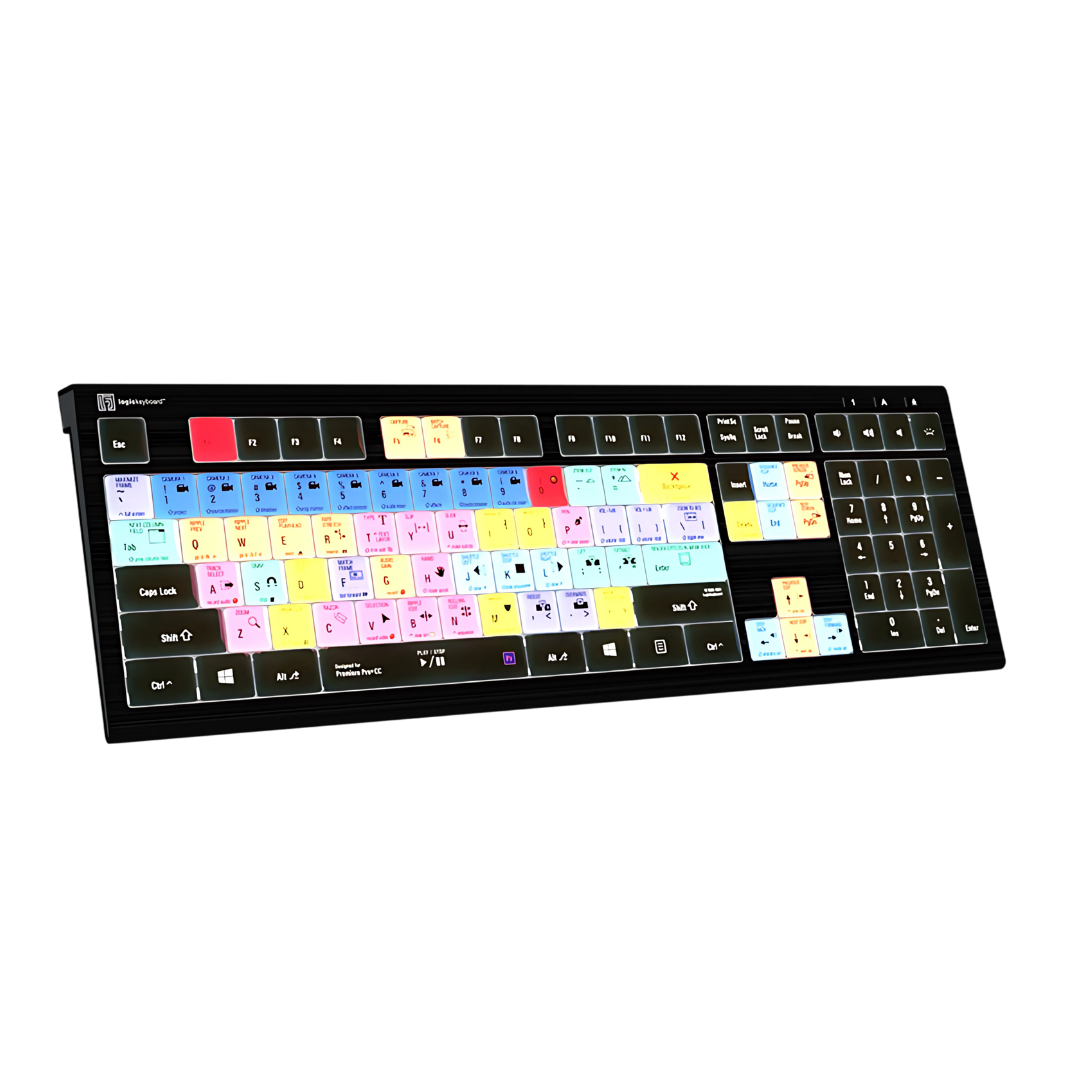 LogicKeyboard Adobe Premiere Pro CC Keyboard for PC — ASTRA 2 Backlit Shortcut Keys