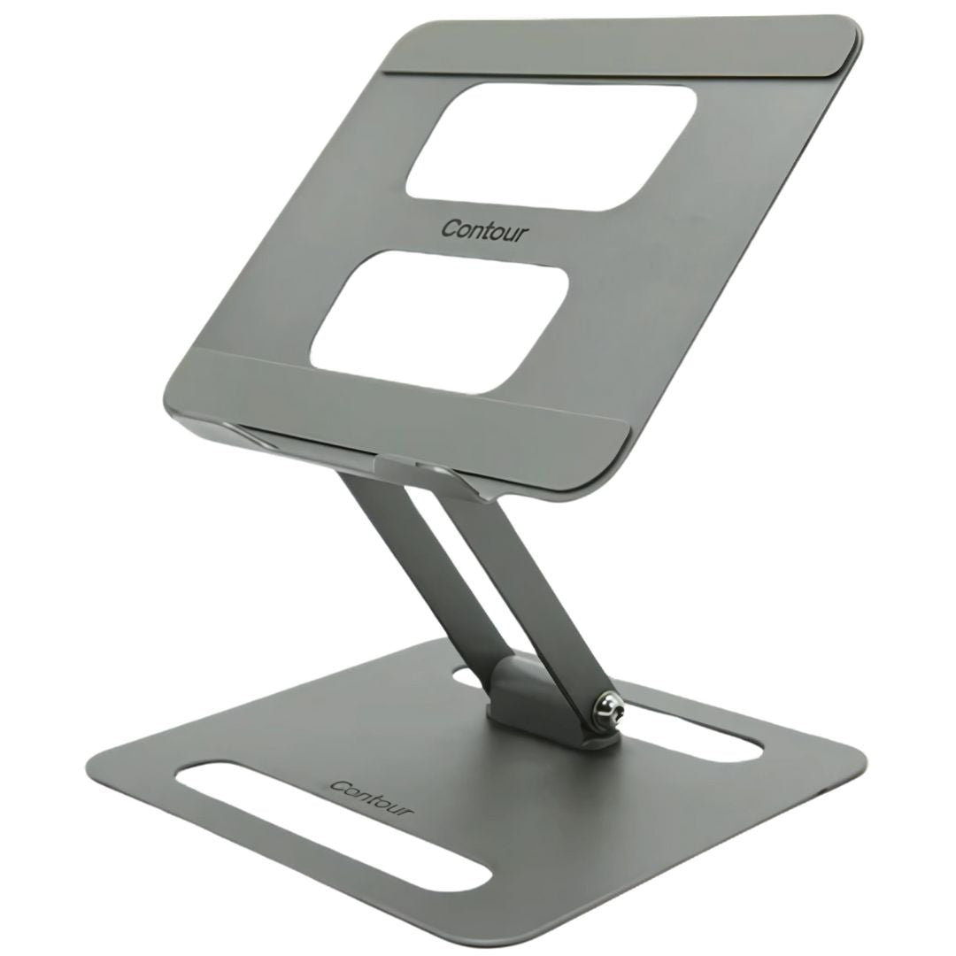 Ergonomic Laptop Riser Stand - Adjustable Steel Desktop Riser
