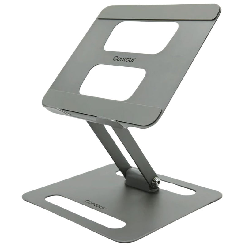 Ergonomic Laptop Riser Stand - Adjustable Steel Desktop Riser