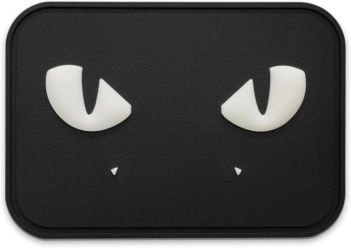 Jestik Cat Eyes Black PVC Patch, Glow in The Dark Funny Patches - GID Cat Eyes