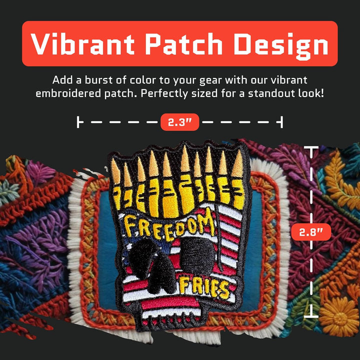 Jestik Freedom Fries Embroidery Patch - EMB Freedom Fries