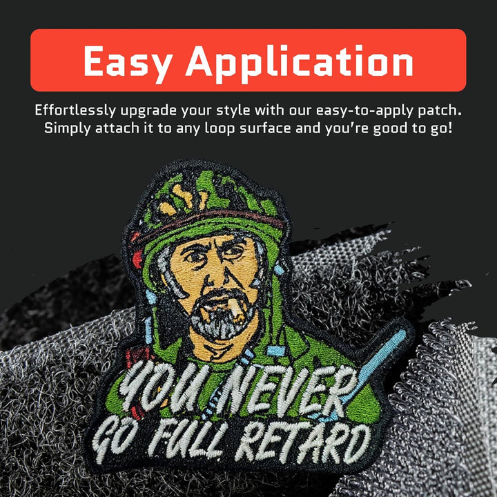 Jestik Never Go Full Retard Embroidery Patch - EMB Full-R
