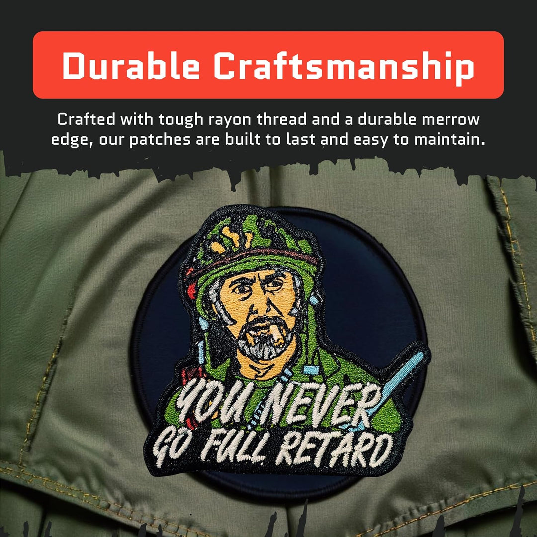 Jestik Never Go Full Retard Embroidery Patch - EMB Full-R
