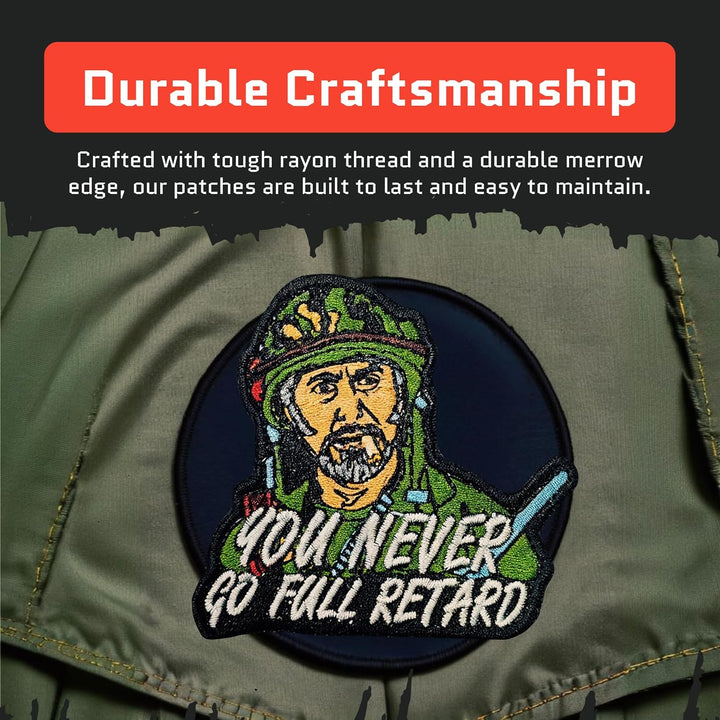 Jestik Never Go Full Retard Embroidery Patch - EMB Full-R