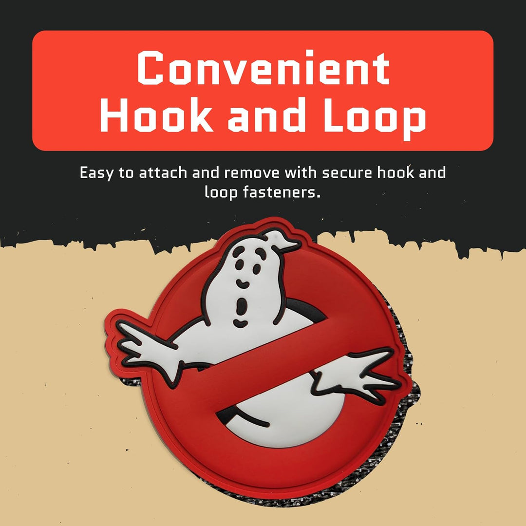 Jestik No Ghost Red PVC Patch, Glow in The Dark Funny Patches - GID Ghost
