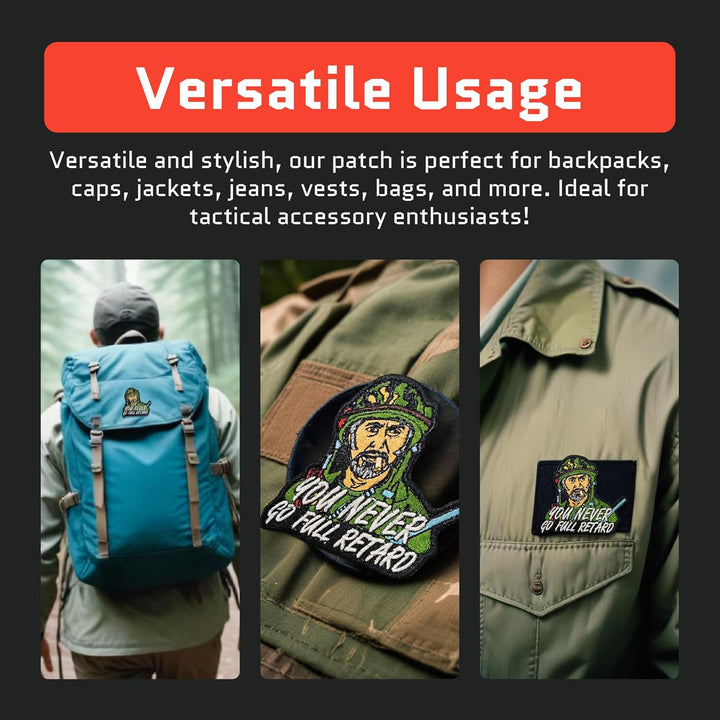 Jestik Never Go Full Retard Embroidery Patch - EMB Full-R