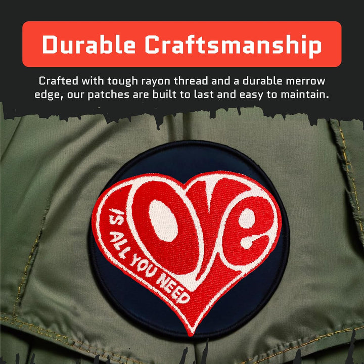 Jestik Love is All You Need - Funny Meme Embroidered Patches - EMB Love is All You Need