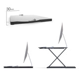 Posturite Pelican Oploft Sit-Stand Platform | Desktop Riser | Gas-Spring Adjustable