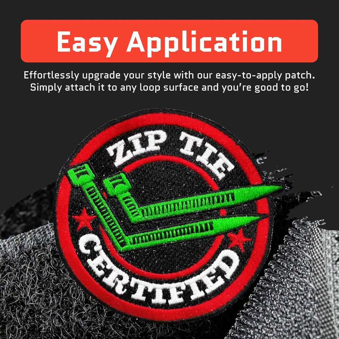 Jestik Zip Tie Certified Embroidery Patch - EMB Zip Tie Certified