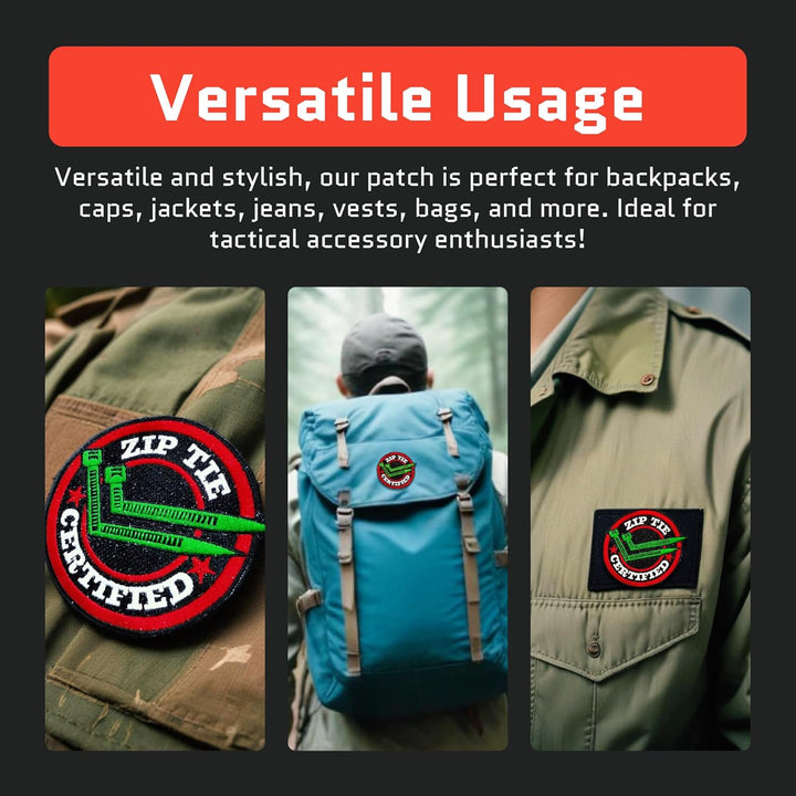 Jestik Zip Tie Certified Embroidery Patch - EMB Zip Tie Certified
