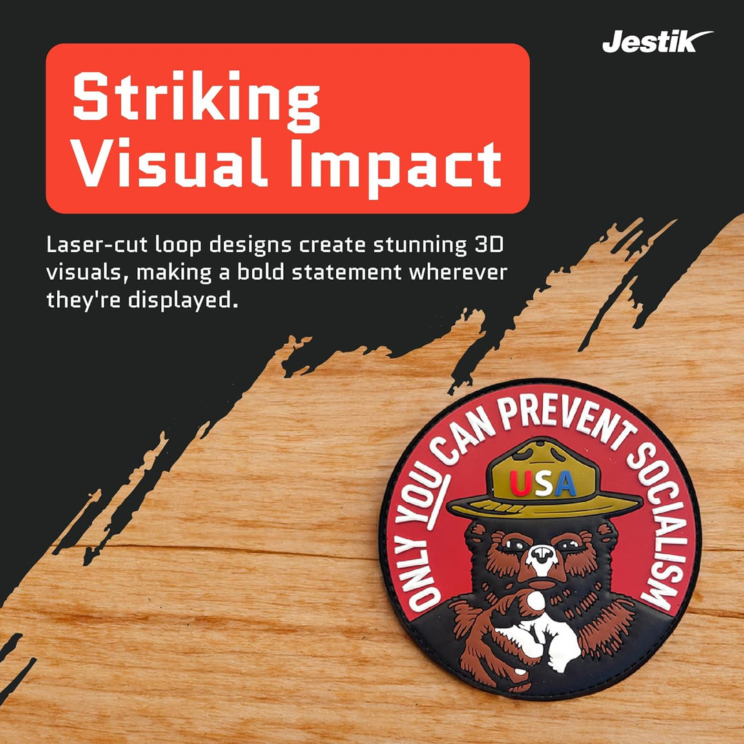 Jestik Smokey Bear Only You Can Prevent Socialism PVC Morale Patch - Smokey Only You