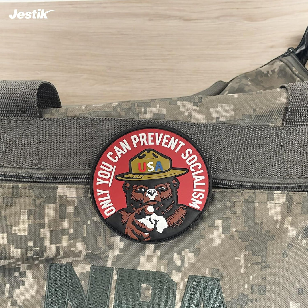 Jestik Smokey Bear Only You Can Prevent Socialism PVC Morale Patch - Smokey Only You