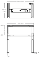ErgoCentric upCentric ES Electric Height Adjustable Desk | Sit-Stand Desk