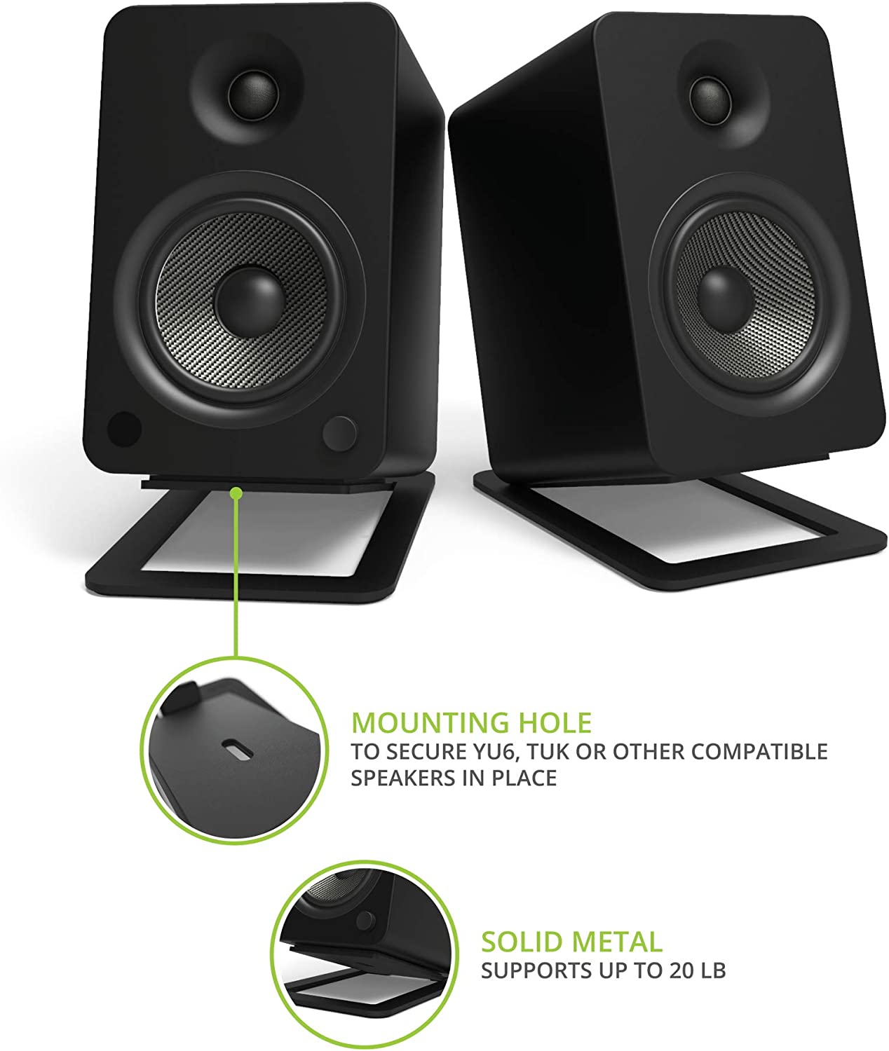 Kanto Desktop Speaker Stands for Large Speakers