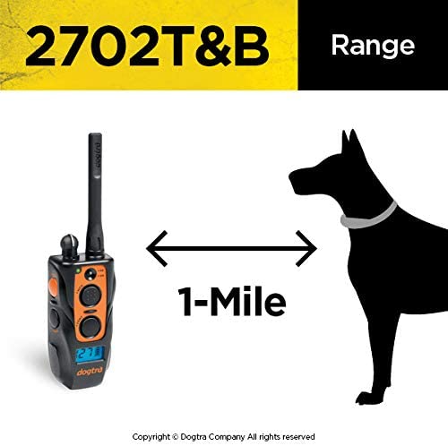 Dogtra 2702T&B Two Dogs Remote Training and Beeper Collar - 1 Mile Range, Rechargeable, Waterproof - Plus 1 iClick Training Card, Jestik Click Trainer - Value Bundle