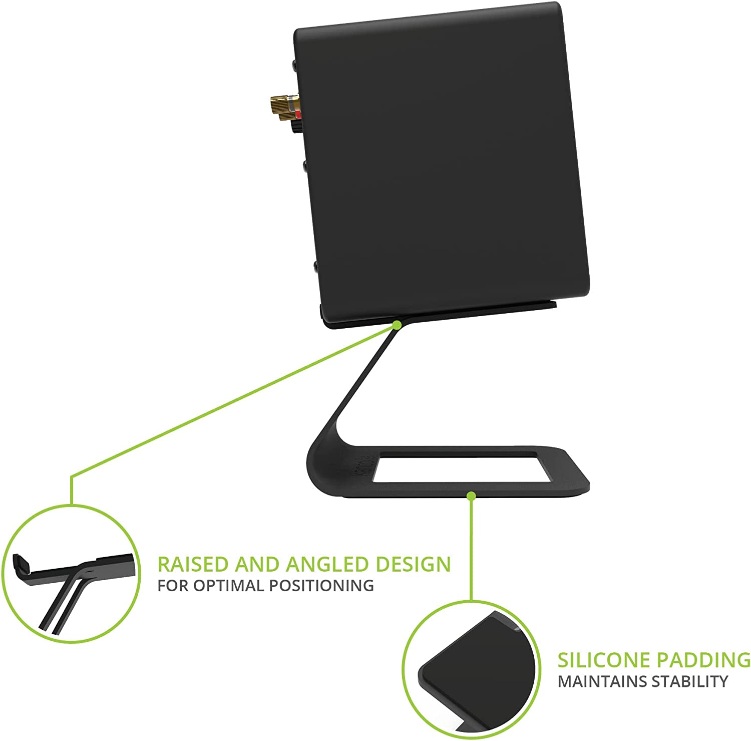 Kanto Elevated Desktop Speaker Stands for Small Speakers