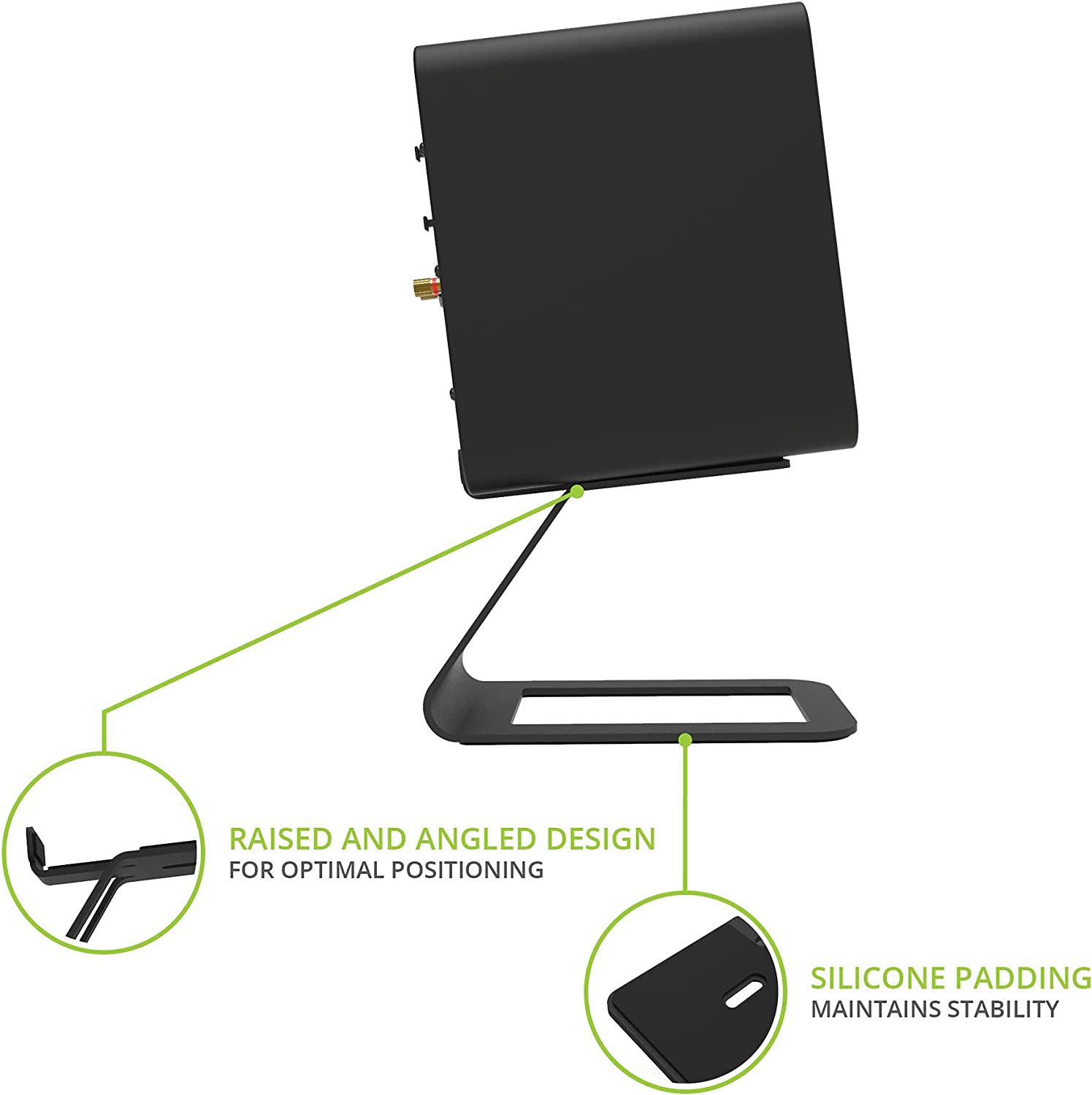 Kanto Elevated Desktop Speaker Stands for Midsize Speakers
