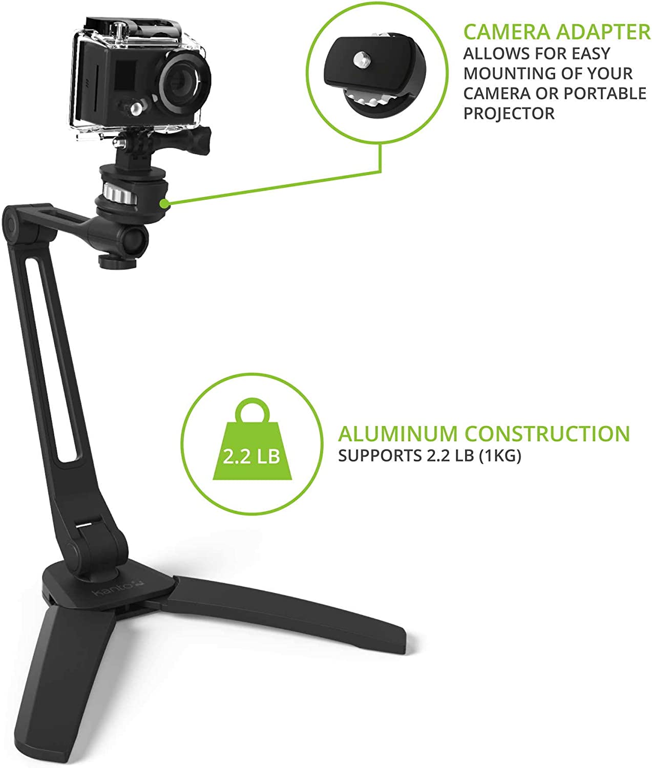 Kanto Universal Phone and Tablet Stand with Extended Arm and Mounting Bracket