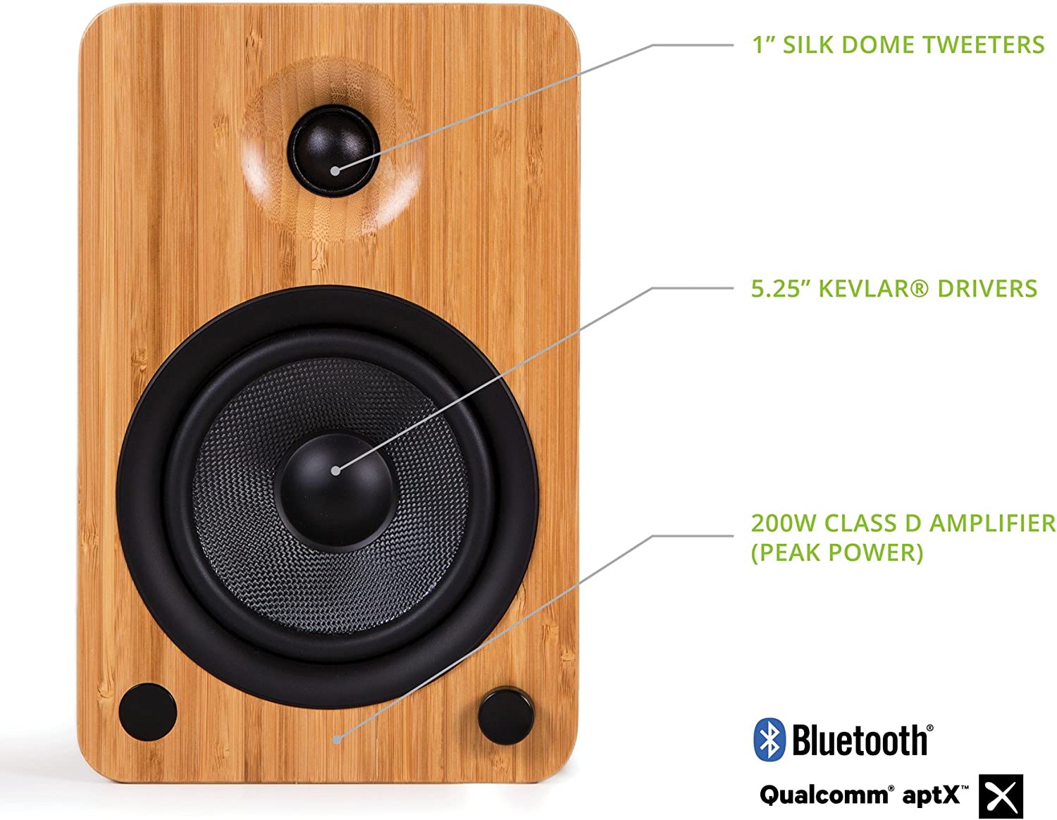 Kanto Powered Speakers with Bluetooth® and Phono Preamp