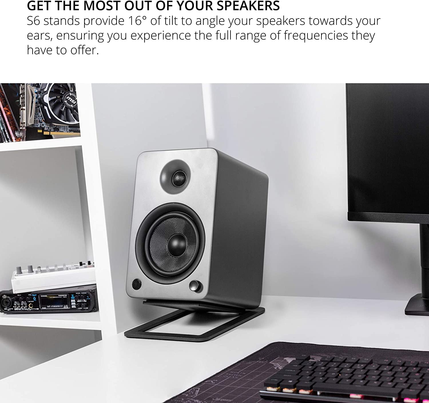 Kanto Desktop Speaker Stands for Large Speakers