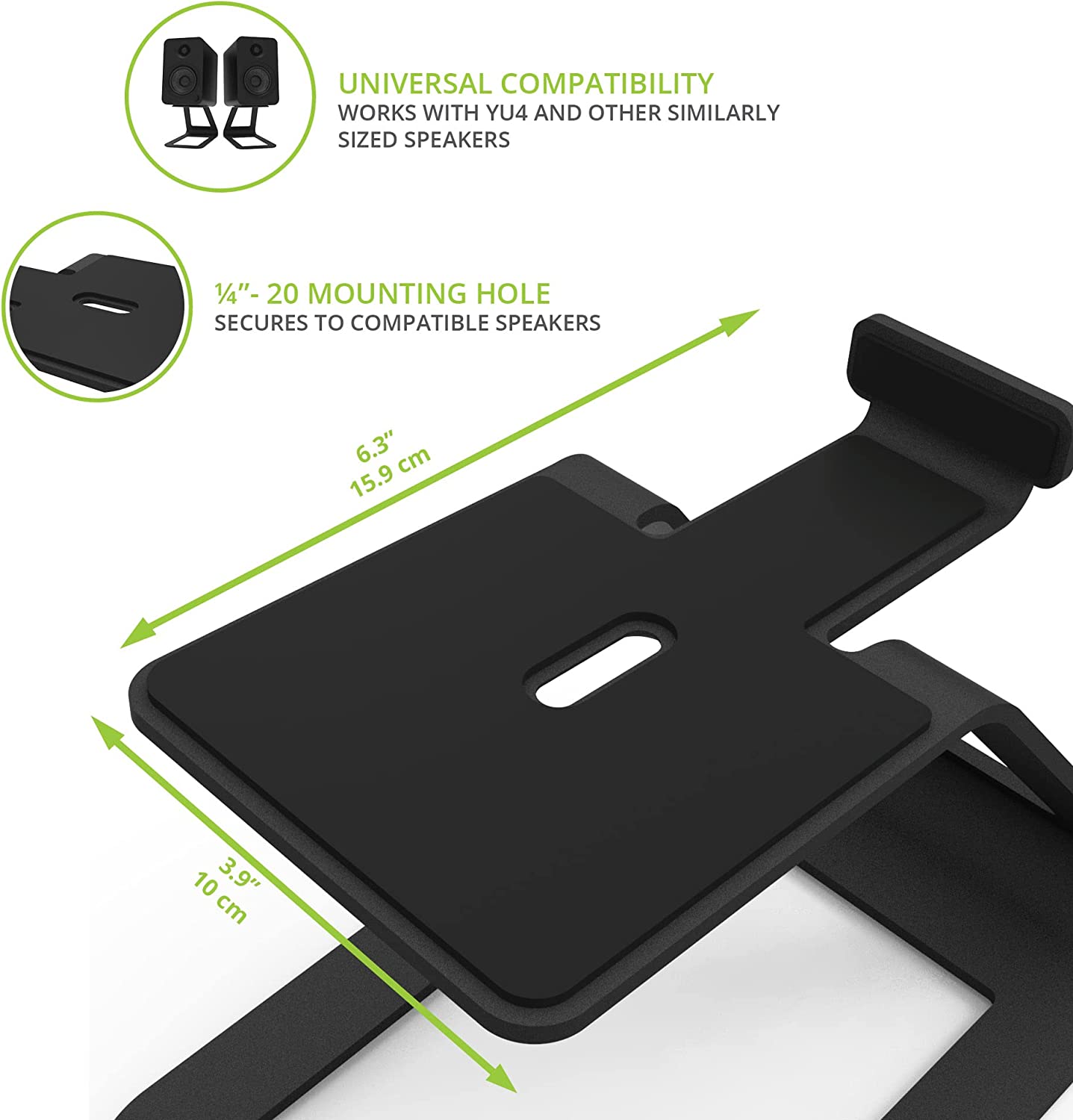 Kanto Elevated Desktop Speaker Stands for Midsize Speakers