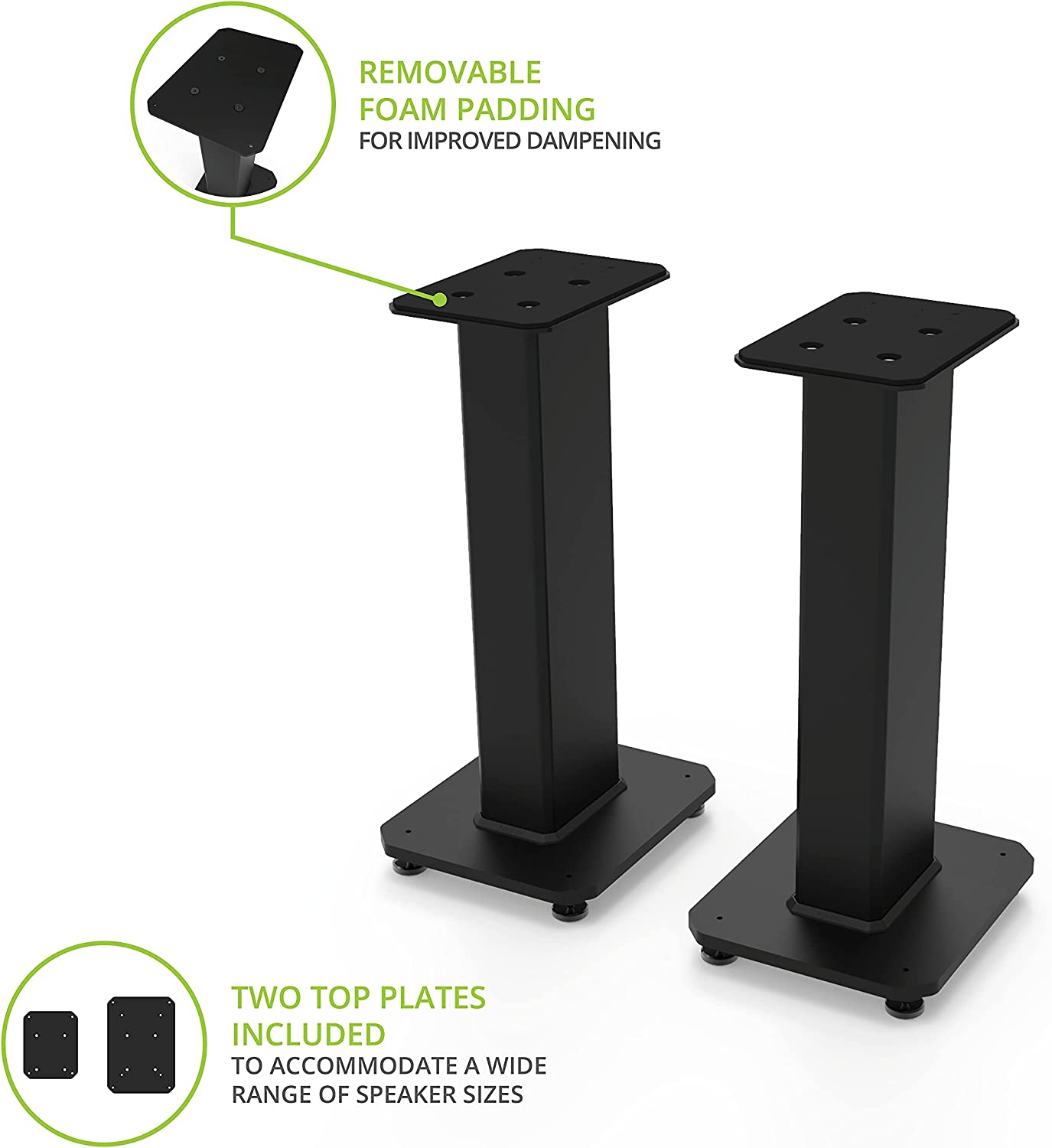 Kanto Tall Fillable Speaker Stands with Isolation Feet