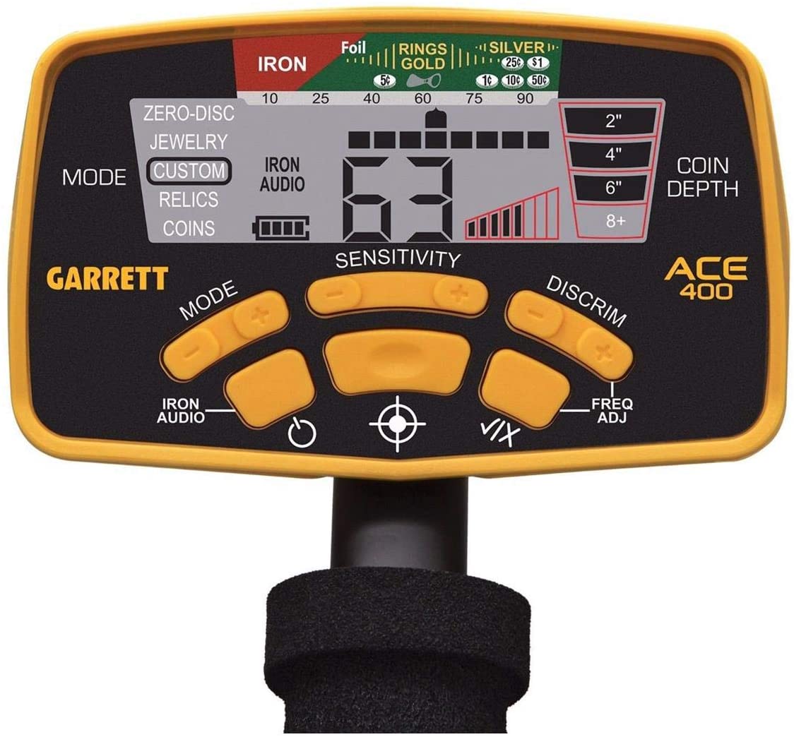 Garrett Ace 400 Metal Detector with Waterproof Coil and Headphone Plus Accessories