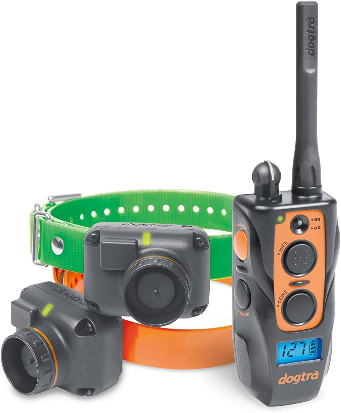 Dogtra 2702T&B Two Dogs Remote Training and Beeper Collar - 1 Mile Range, Rechargeable, Waterproof - Plus 1 iClick Training Card, Jestik Click Trainer - Value Bundle