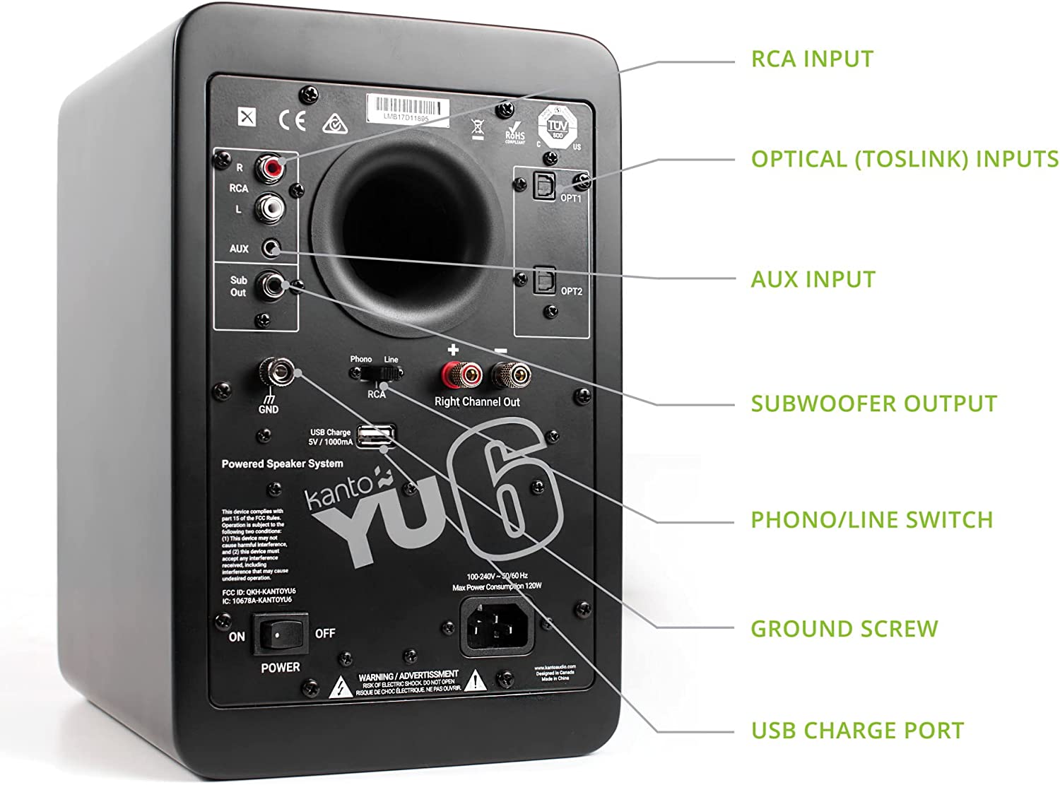 Kanto Powered Speakers with Bluetooth® and Phono Preamp