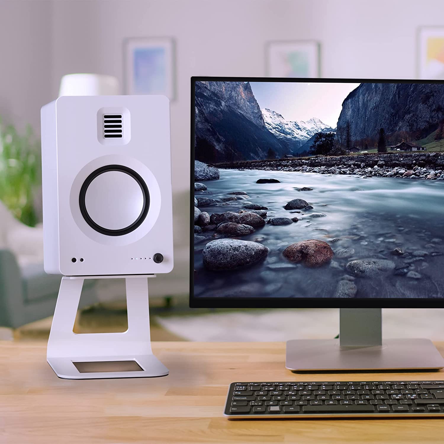 Kanto Elevated Desktop Speaker Stands for Large Speakers