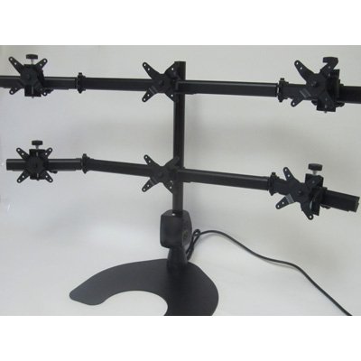 Ergotech Six Monitor Desk Stand-100-D28-B33