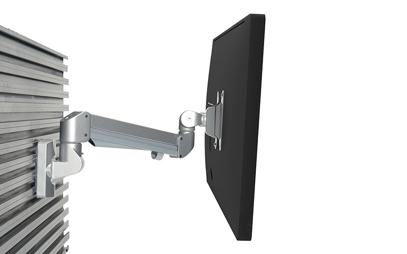 ESI Edge Series Slat Mount Single Monitor Arm-EDGE-SLAT-SLV