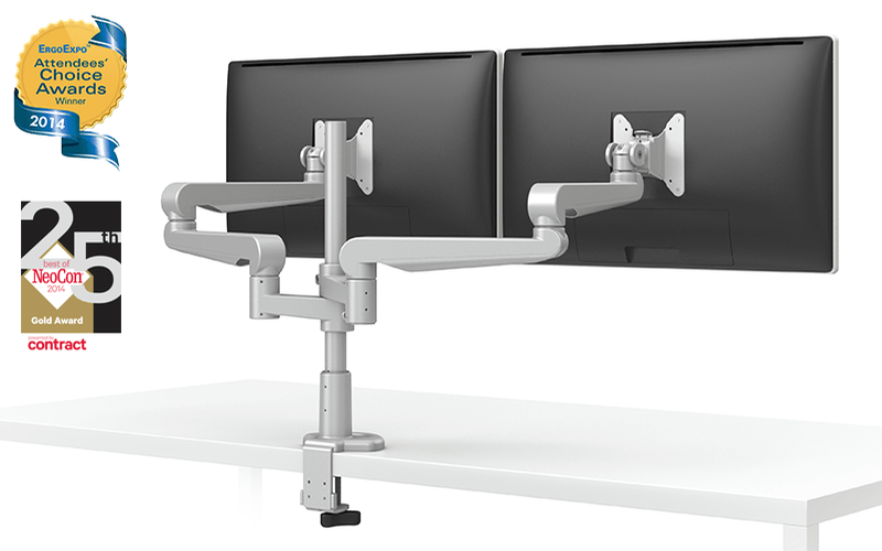 Fellowes Evolve Series Dual Fixed + Fixed Monitor Arm