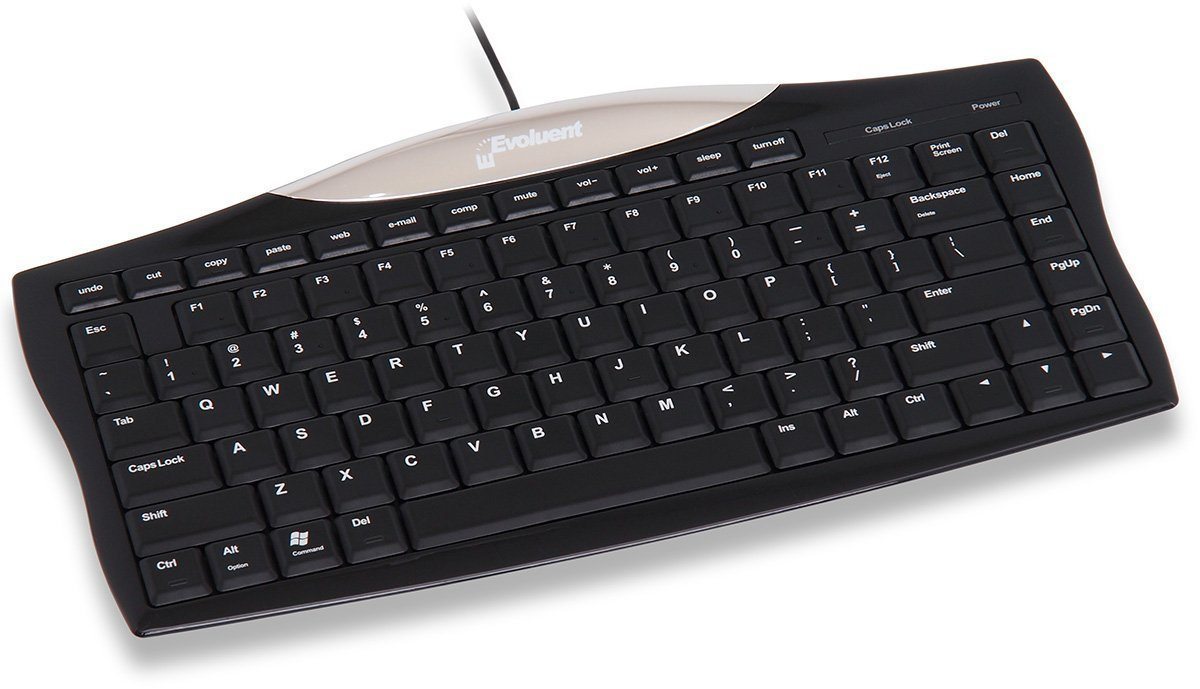 Evoluent Keyboard Evoluent Essentials Full Featured Compact Keyboard Wired