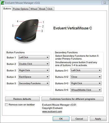 Evoluent Mouse Evoluent VerticalMouse C Right Wired