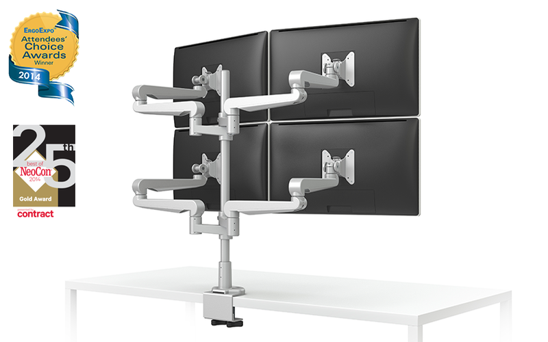 Fellowes Evolve Series Quad Fixed + Fixed Monitor Arm