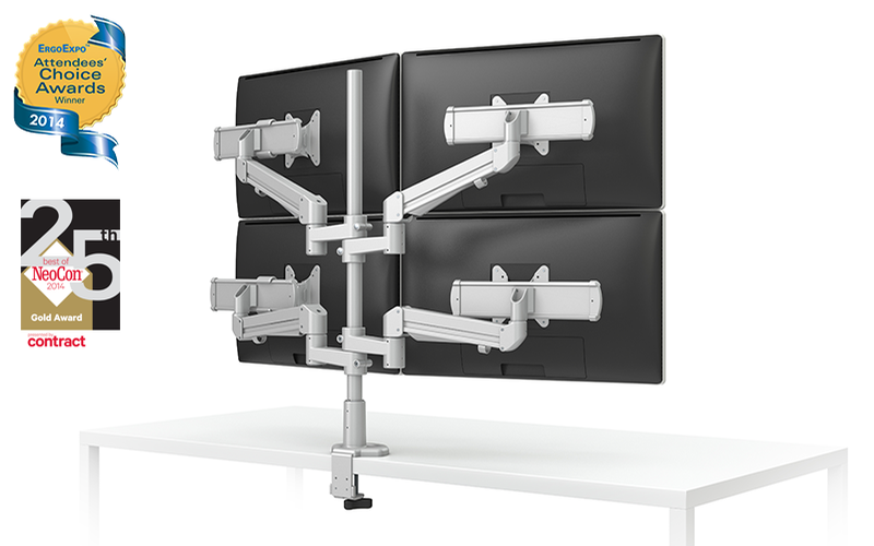 Fellowes Evolve Series Quad Motion + Slider Monitor Arm