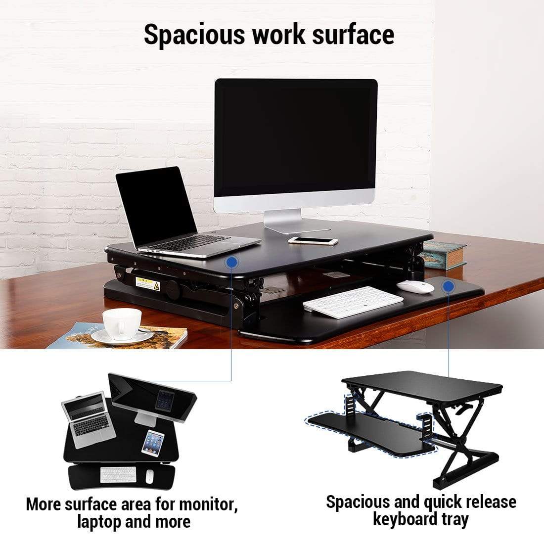 FlexiSpot Desk Riser 35 INCH / BLACK FlexiSpot ClassicRiser