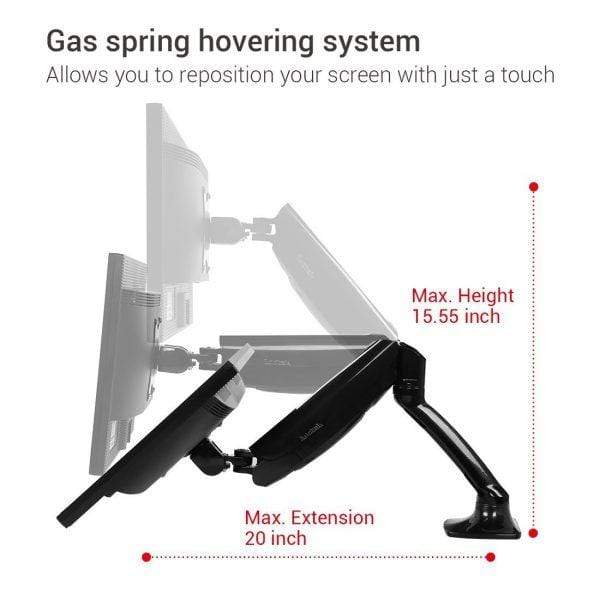 FlexiSpot Monitor Mount FlexiSpot Gas Spring Dual Monitor Desk Mount 10″ – 27″ F7D