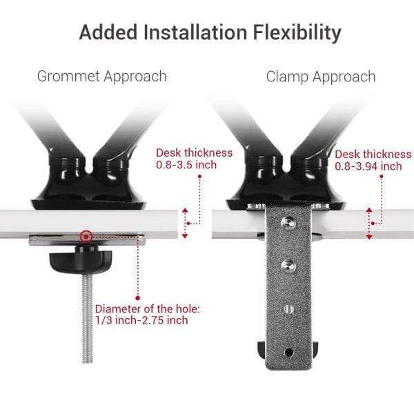 FlexiSpot Monitor Mount FlexiSpot Gas Spring Dual Monitor Desk Mount 10″ – 27″ F7D