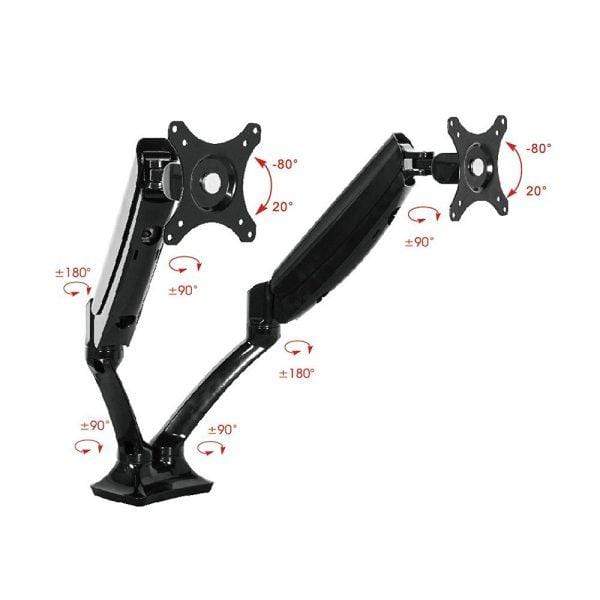 FlexiSpot Monitor Mount FlexiSpot Gas Spring Dual Monitor Desk Mount 10″ – 27″ F7D