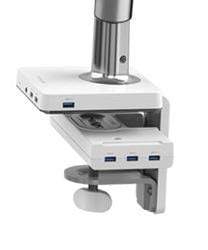 Humanscale Docking Station M2 / Polished Aluminum with Gray Trim Humanscale M/Connect USB 3.0