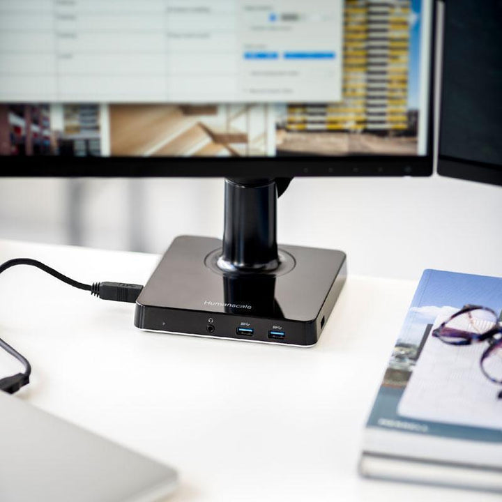 Humanscale Docking Station M2 / Polished Aluminum with Gray Trim Humanscale M/Connect USB 3.0