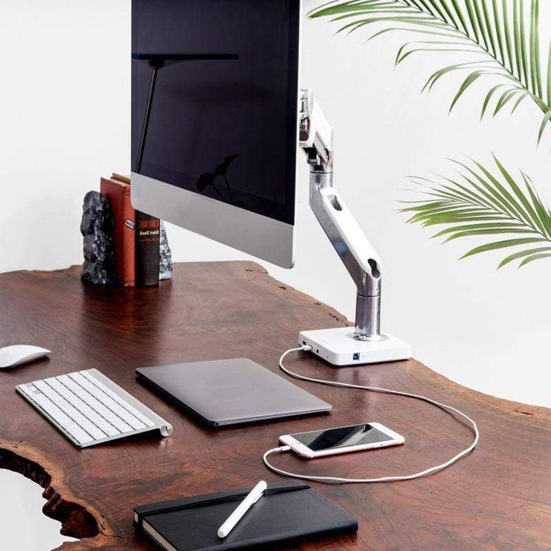 Humanscale Docking Station M2 / Polished Aluminum with Gray Trim Humanscale M/Connect USB 3.0