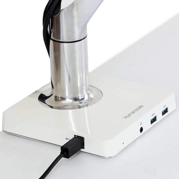 Humanscale Docking Station M2 / Polished Aluminum with Gray Trim Humanscale M/Connect USB 3.0