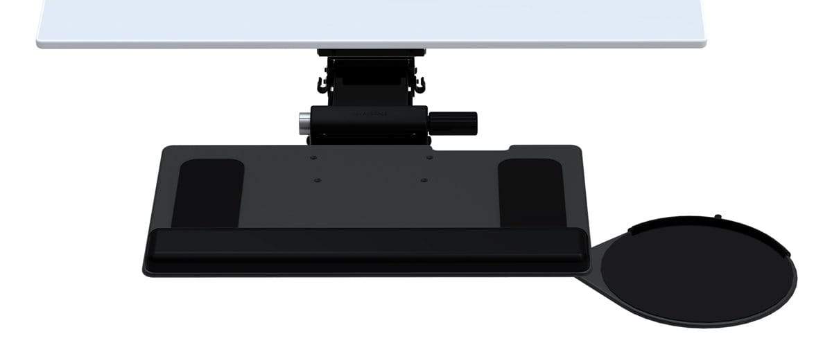 Humanscale Keyboard Platform 8" Swivel Mouse Right / 19" Foam with Synthetic Leather Cover / 11" Humanscale 6G System with 900 Board and Swivel Mouse