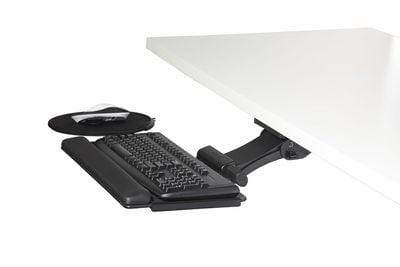 Humanscale Keyboard Platform 8" Swivel Mouse Right / 19" Foam with Synthetic Leather Cover / 11" Humanscale 6G System with 900 Board and Swivel Mouse