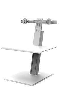 Humanscale Laptop & Monitor Sit/Stand Dual / White Humanscale QuickStand Eco Sit Stand Workstation Single, Dual, or Laptop
