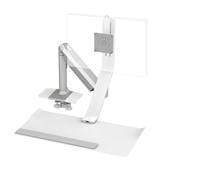 Humanscale Laptop & Monitor Sit/Stand SINGLE MONITOR / SILVER WITH WHITE TRIM Humanscale Quickstand Lite